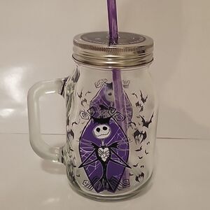 Nightmare before Christmas Mason Jar Jack Skellington NEW